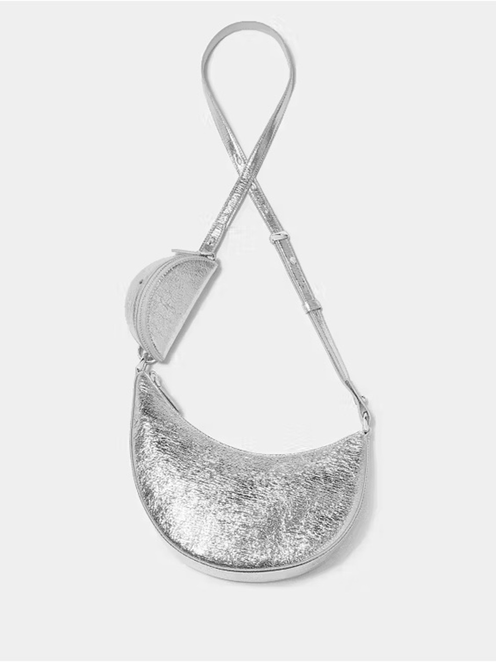 NWT Kate Spade New York Duo Crinkle Metallic Leather Crossbody Bag